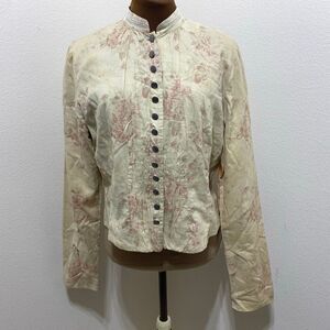 Ralph Lauren Polo Jeans Co. Tailored Women's Floral Blouse Size Large
